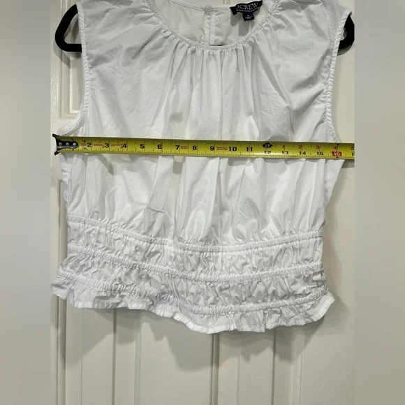 J Crew Hyacinth Top in Cotton Poplin in White Size Medium NWOT - Picture 8 of 8